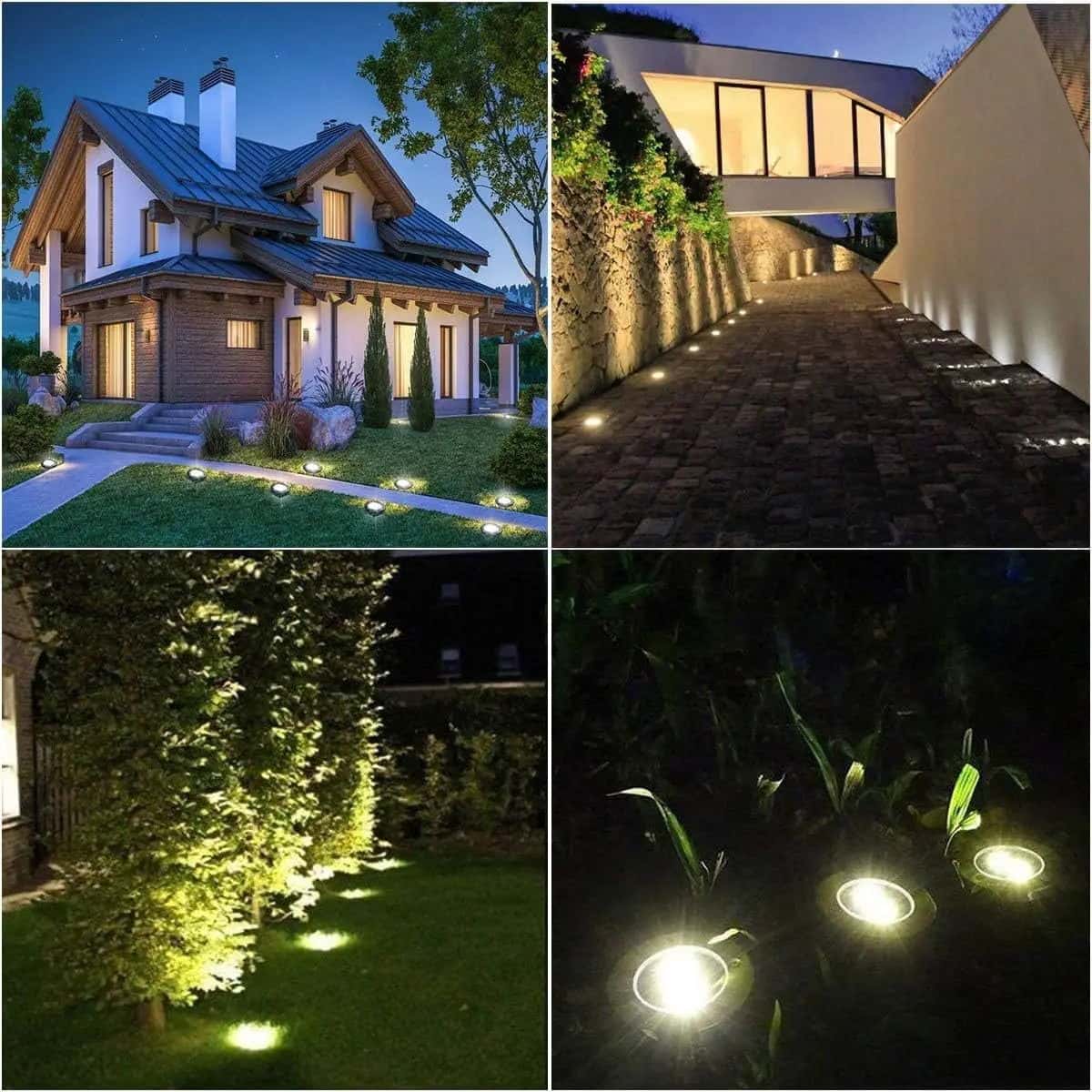 LED Solar Ground Pathway Lights with Auto-Sensing - SolarLightHome