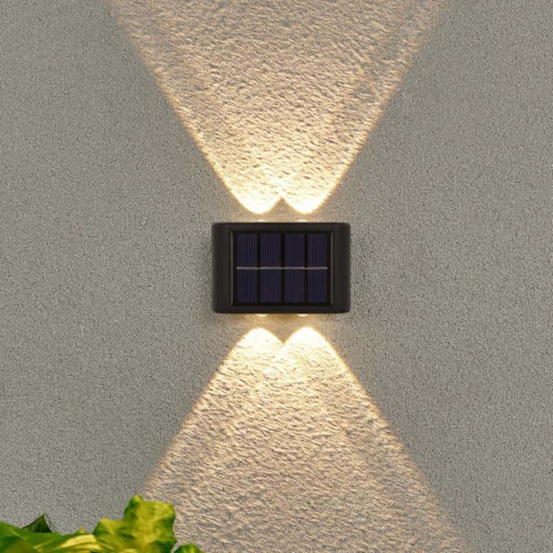 Modern Solar LED Dual-Beam Wall Sconce - SolarLightHome