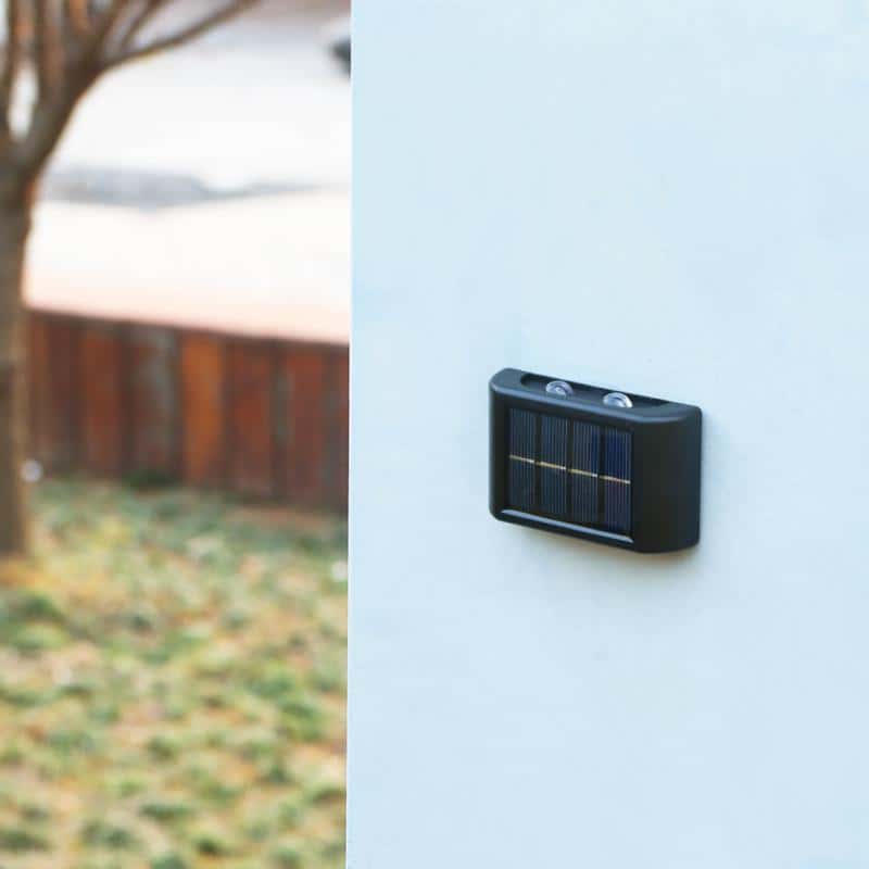 Modern Solar LED Dual-Beam Wall Sconce - SolarLightHome