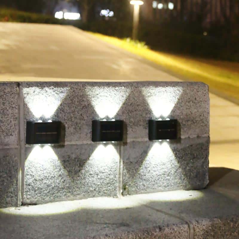 Modern Solar LED Dual-Beam Wall Sconce - SolarLightHome