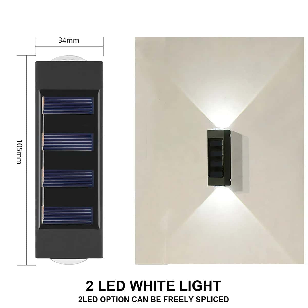 Modern Solar LED Dual-Beam Wall Sconce - SolarLightHome