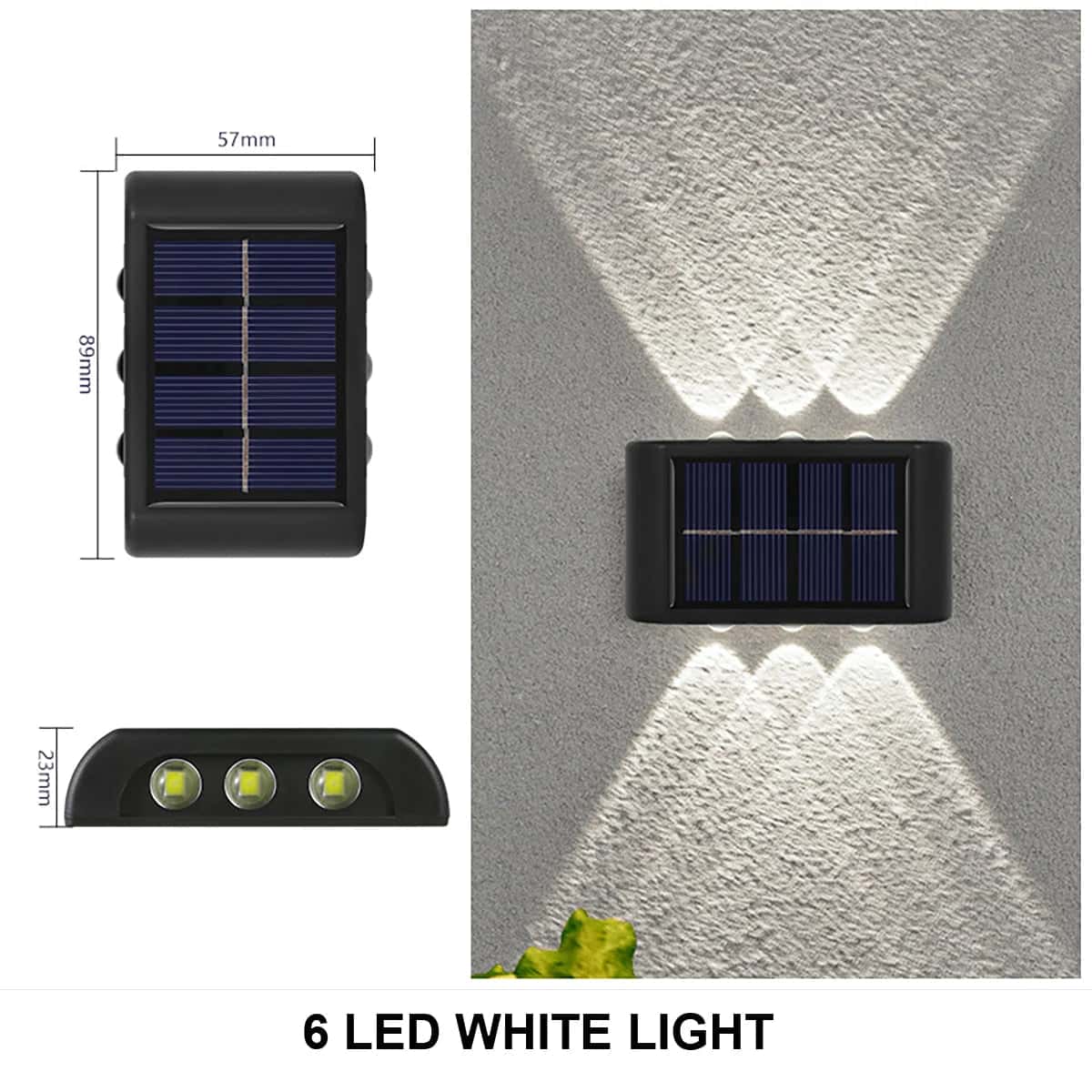 Modern Solar LED Dual-Beam Wall Sconce - SolarLightHome