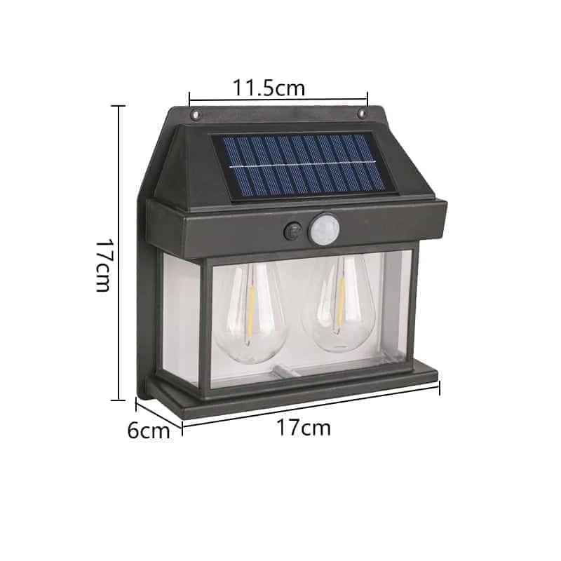 Motion Sensor Solar Lights Outdoor - 3-Mode LED Wall Light - SolarLightHome