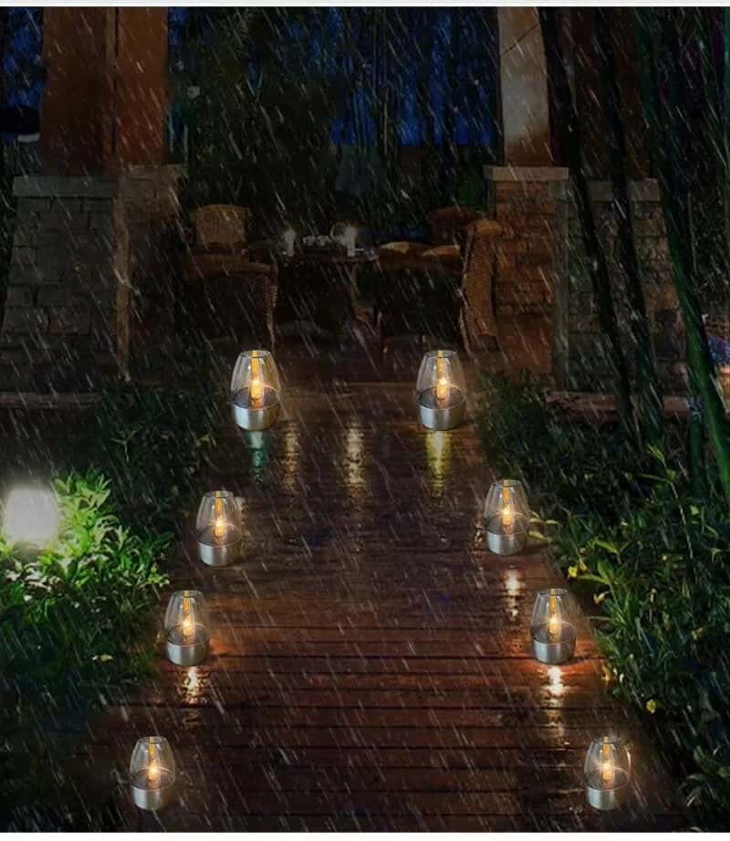 Waterproof LED Solar Flameless Candles for Garden - SolarLightHome