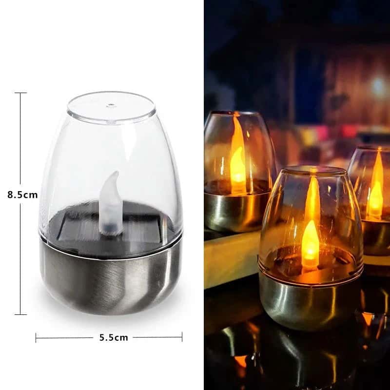 Waterproof LED Solar Flameless Candles for Garden - SolarLightHome