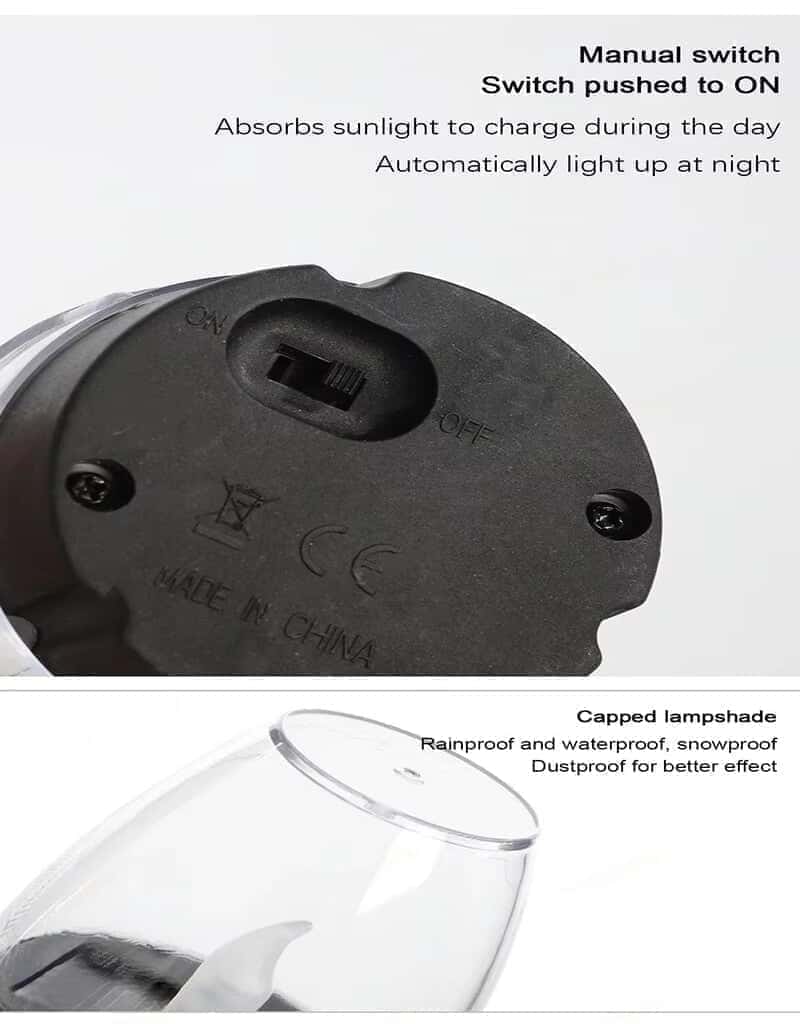 Waterproof LED Solar Flameless Candles for Garden - SolarLightHome