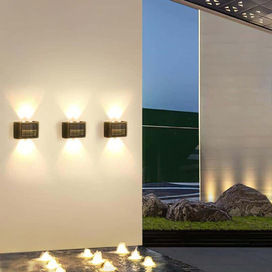 Modern Solar LED Dual-Beam Wall Sconce - SolarLightHome