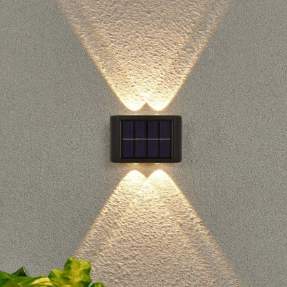 Modern Solar LED Dual-Beam Wall Sconce - SolarLightHome