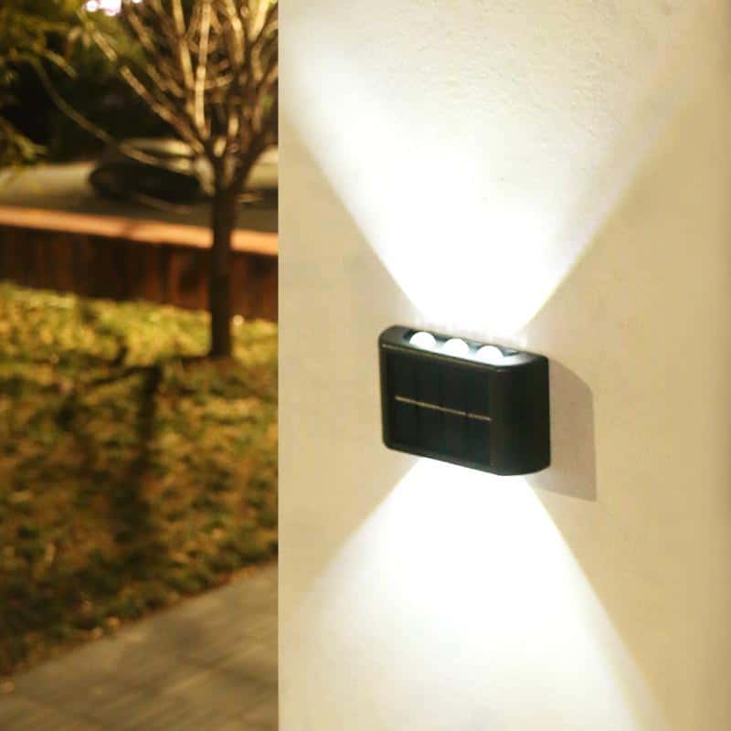 Modern Solar LED Dual-Beam Wall Sconce - SolarLightHome