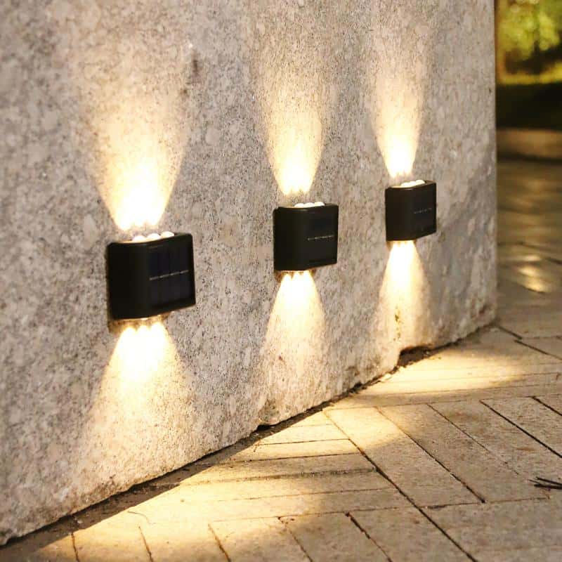 Modern Solar LED Dual-Beam Wall Sconce - SolarLightHome