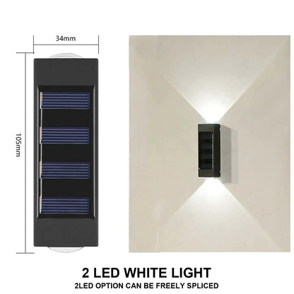 Modern Solar LED Dual-Beam Wall Sconce - SolarLightHome