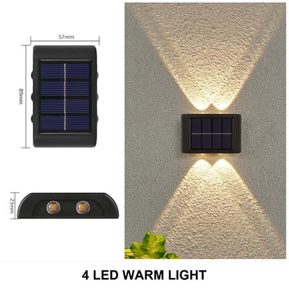 Modern Solar LED Dual-Beam Wall Sconce - SolarLightHome