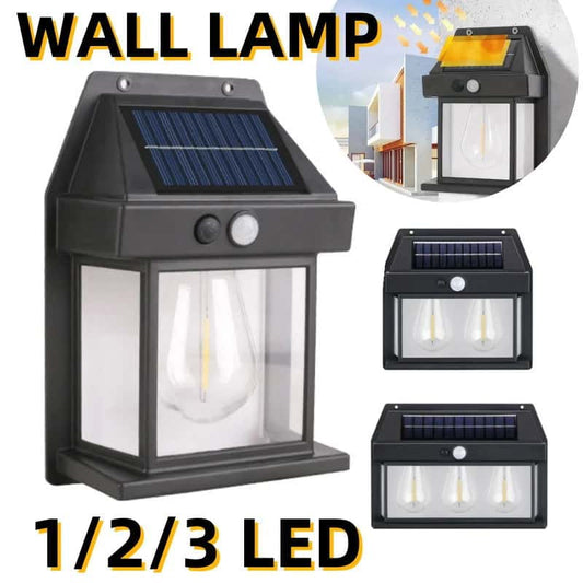 Motion Sensor Solar Lights Outdoor - 3-Mode LED Wall Light - SolarLightHome