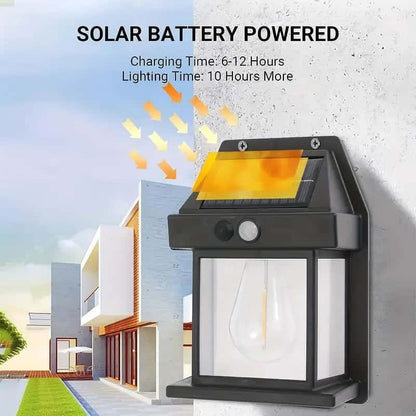 Motion Sensor Solar Lights Outdoor - 3-Mode LED Wall Light - SolarLightHome