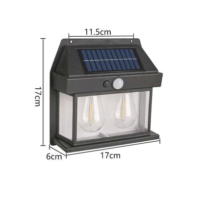 Motion Sensor Solar Lights Outdoor - 3-Mode LED Wall Light - SolarLightHome