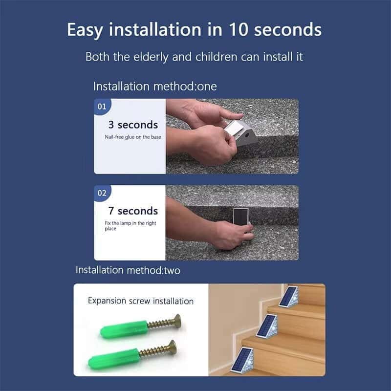 Smart Solar Step Light with Motion Detection - SolarLightHome