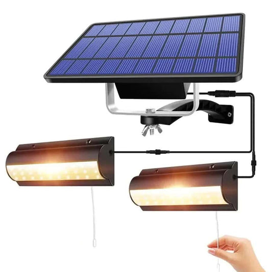 Solar-Powered Pendant Light with Pull Chain - SolarLightHome
