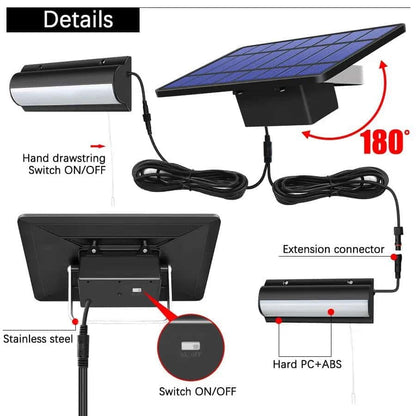 Solar-Powered Pendant Light with Pull Chain - SolarLightHome