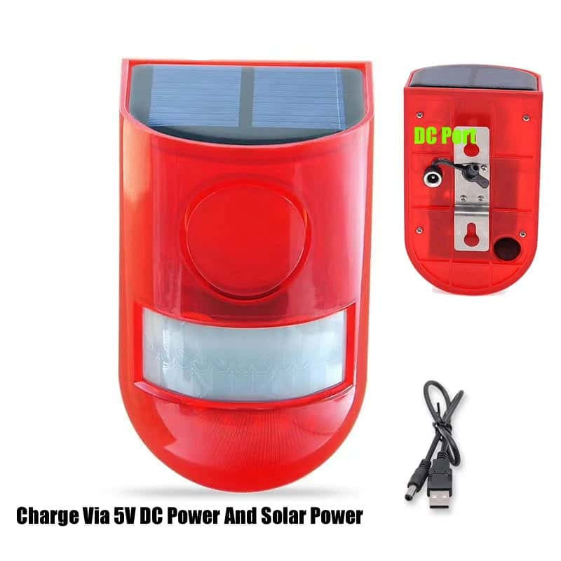 Solar Motion Security Alarm with LED Strobe - SolarLightHome