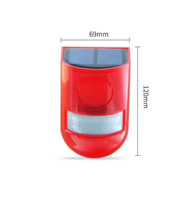Solar Motion Security Alarm with LED Strobe - SolarLightHome