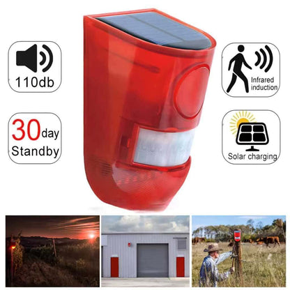 Solar Motion Security Alarm with LED Strobe - SolarLightHome