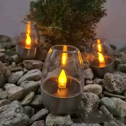 Waterproof LED Solar Flameless Candles for Garden - SolarLightHome