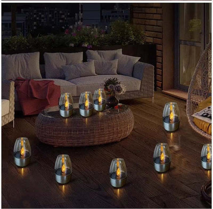 Waterproof LED Solar Flameless Candles for Garden - SolarLightHome