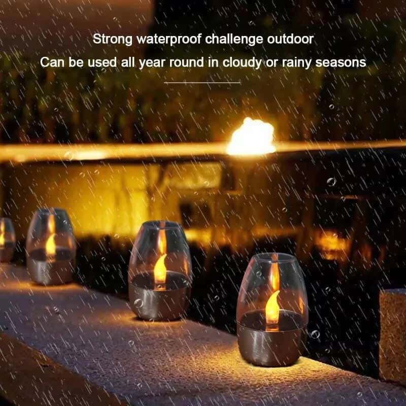 Waterproof LED Solar Flameless Candles for Garden - SolarLightHome