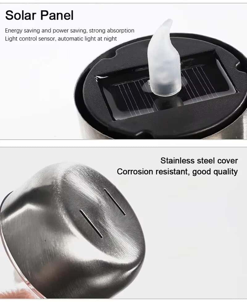 Waterproof LED Solar Flameless Candles for Garden - SolarLightHome